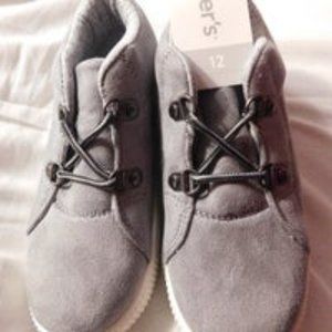 Carter's Edison Toddler Boys' Gray Suede Sneakers Size 12 NEW